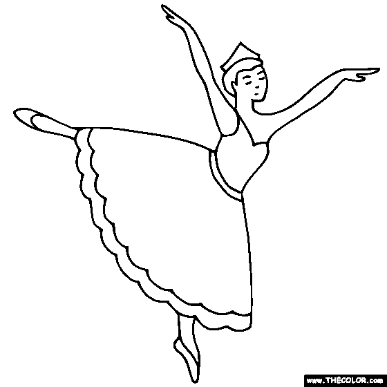Ballet En Pointe Coloring Page