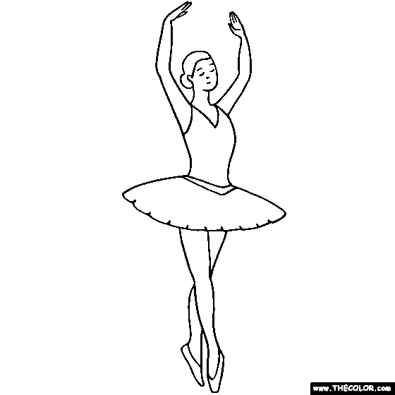 Ballerina fifth position Ballet Coloring Page