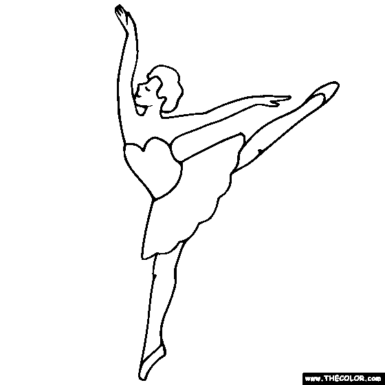 Ballet Dancing Allongé Coloring Page