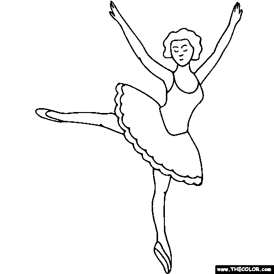 Ballet Dancing Sissonne Coloring Page
