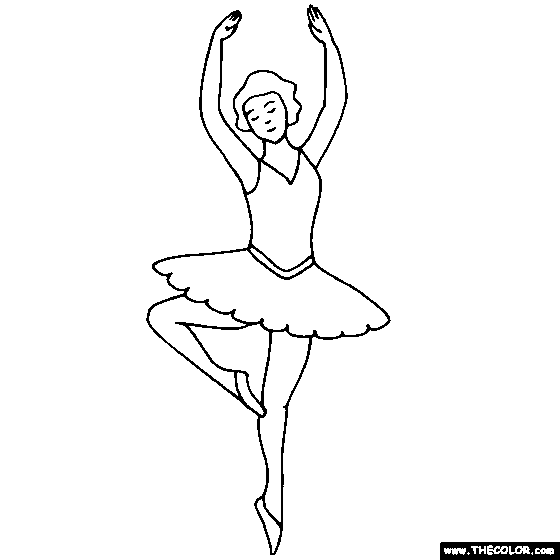 Ballet Dancing Échappé Coloring Page