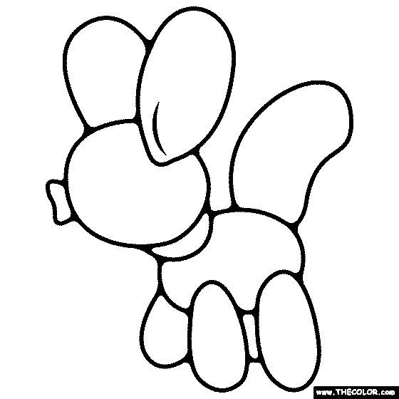 Balloon Animal Coloring Page