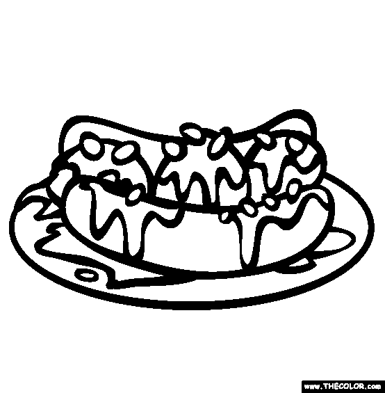 Banana Split And Pinto Beans Coloring Page