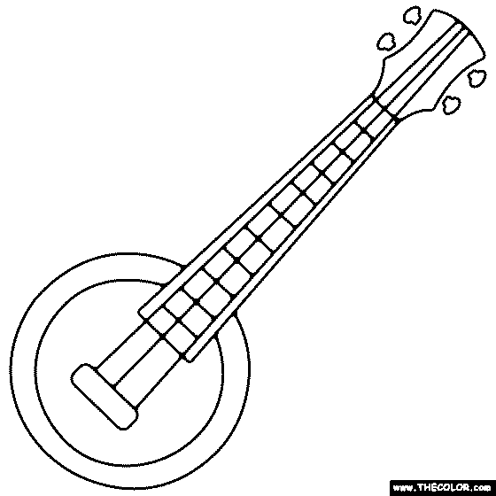 Banjo Coloring Page