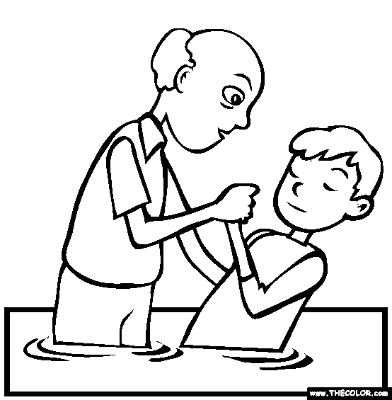 Baptism Coloring Page