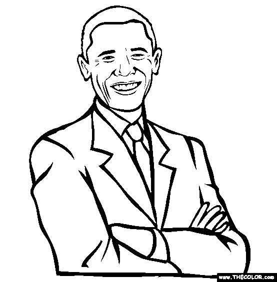 Barack Obama Coloring Page