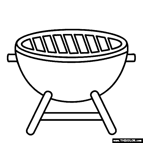 Barbecue Grill Coloring Page