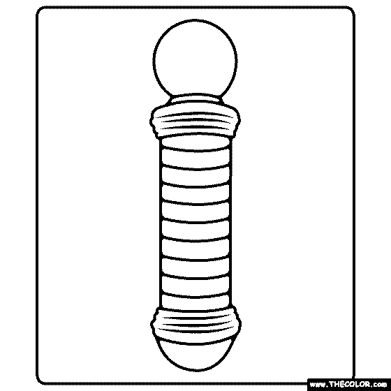 Barber Pole Coloring Page