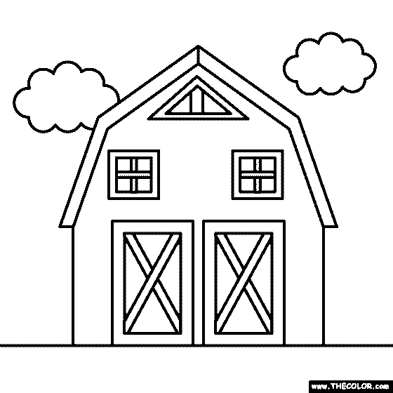 Barn Coloring Page