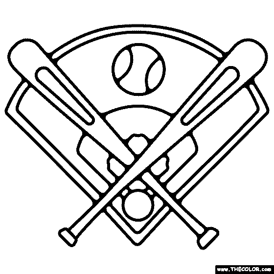 Baseball Diamond Coloring Page