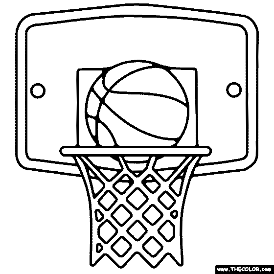 Basketball Hoop Coloring Page