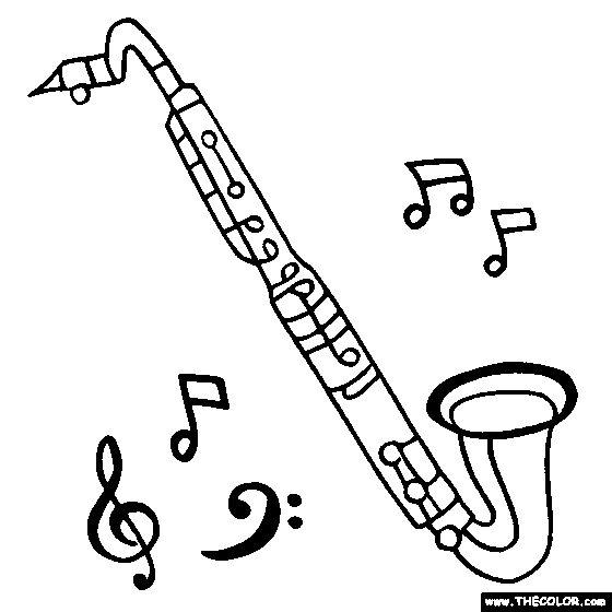 Clarinet Line Drawing - Clarinet Clipart - Free Transparent PNG Clipart  Images Download