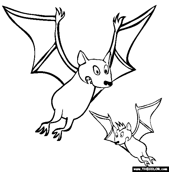 Halloween Bats Coloring Page