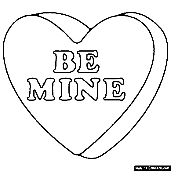 Be Mine Coloring Page