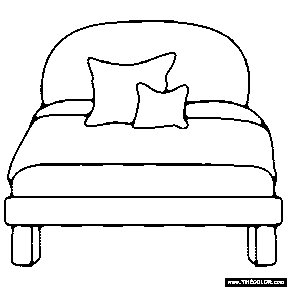 Bed Coloring Page