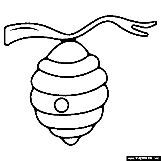 Beehive Coloring Page