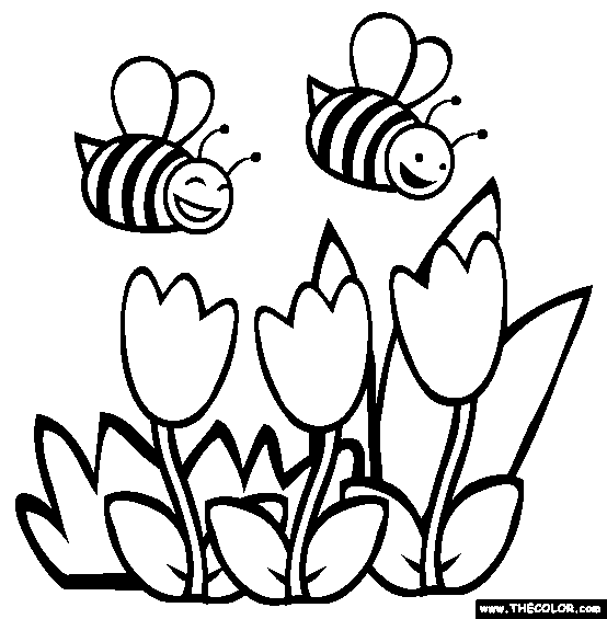 Bees Coloring Page