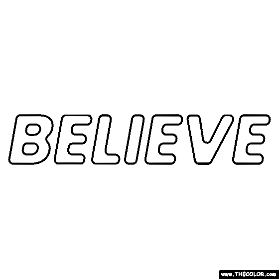 Believe Coloring Page