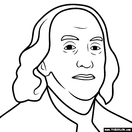 Benjamin Franklin Coloring Page