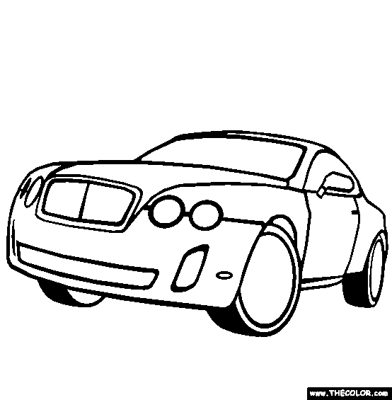 Bentley Continental Coloring Page