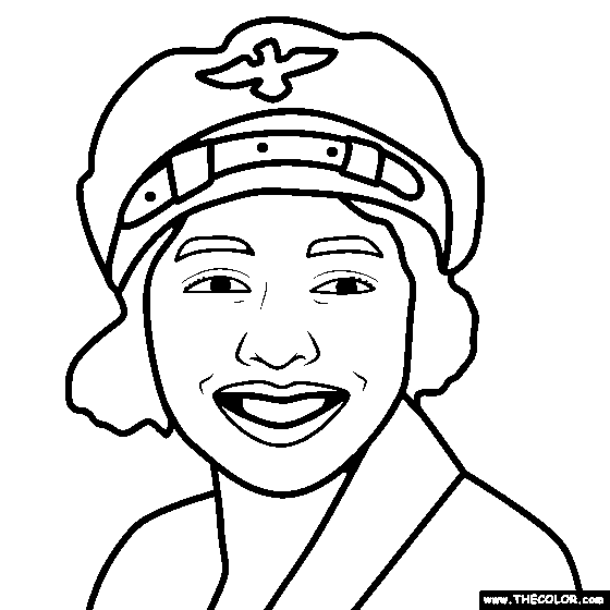 Bessie Coleman Coloring Page