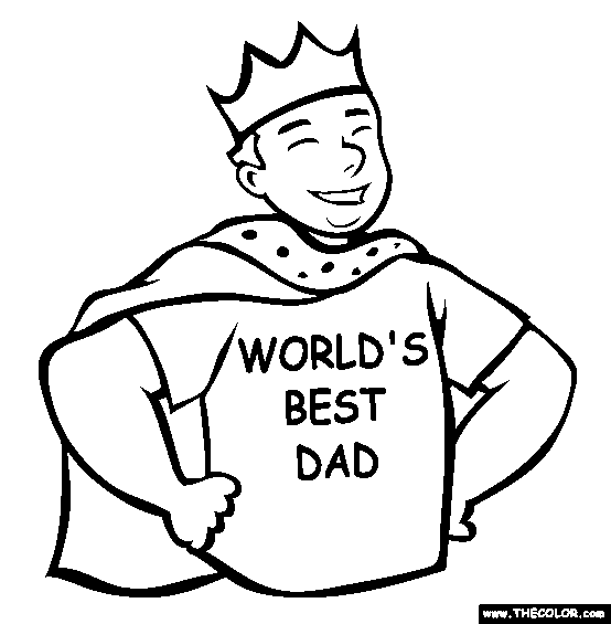 Best Dad Coloring Page