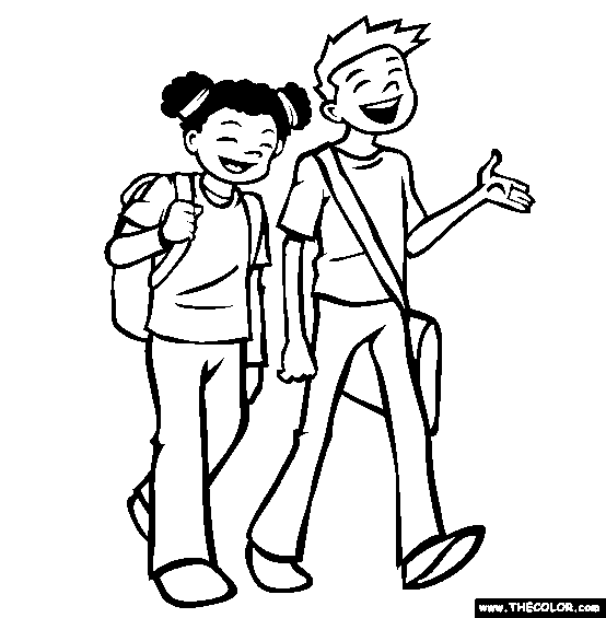 Best Friends Coloring Page