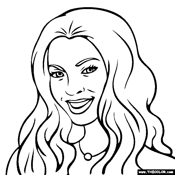 Beyonce Coloring Page