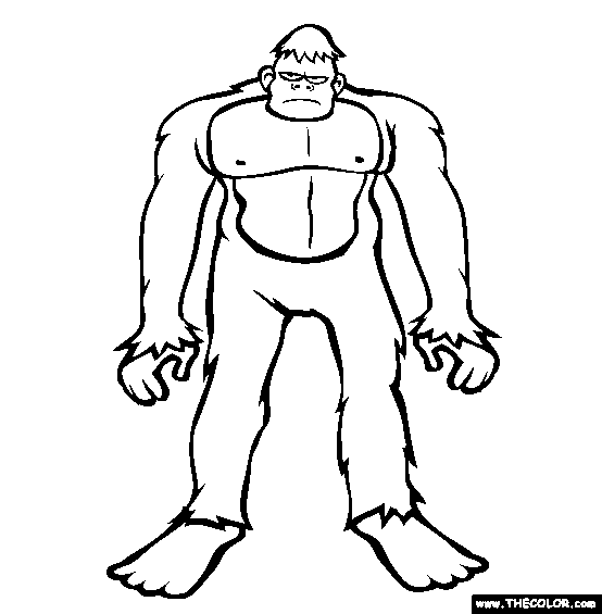 Bigfoot Coloring Page