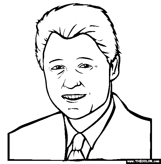 Bill Clinton Coloring Page