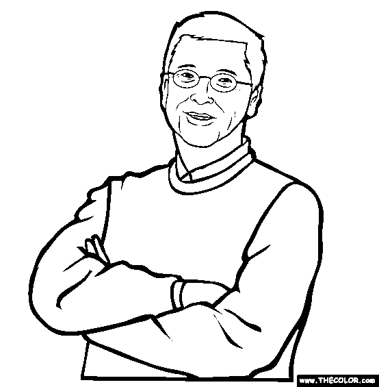 Bill Gates Coloring Page