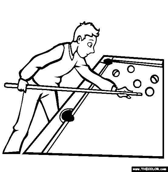 Billiard Coloring Page