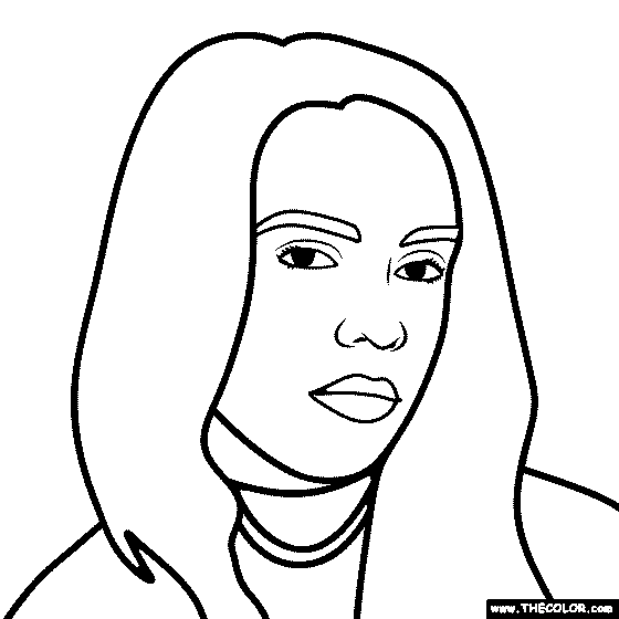 Billie Eilish Coloring Page