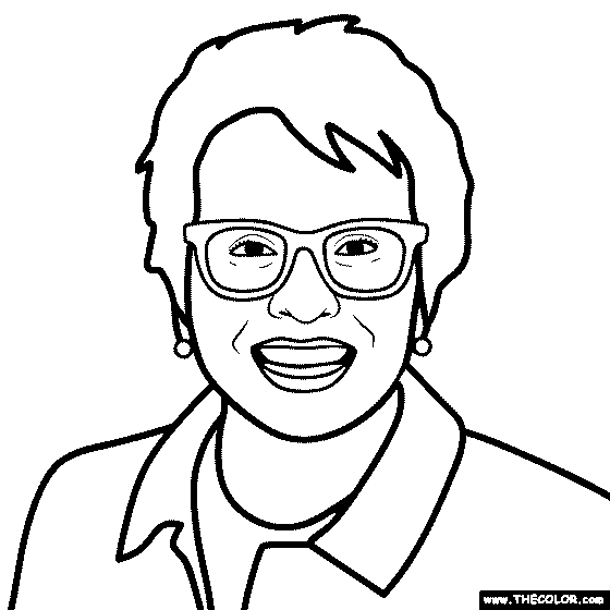 Billie Jean King Coloring Page
