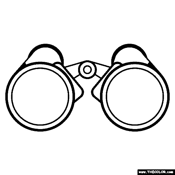 Binoculars Coloring Page