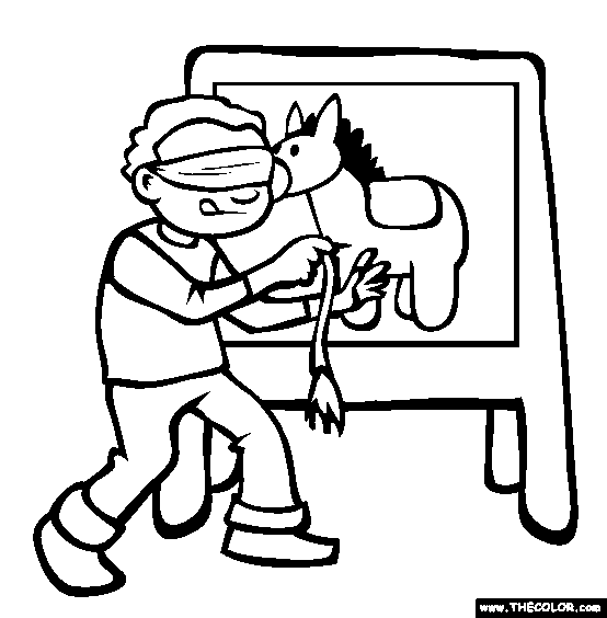 Birthday Games Coloring Page