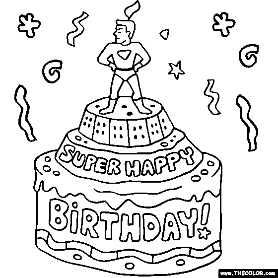 images of coloring pages for birthday cards - photo #13