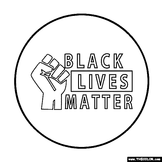BLM Pin Coloring Page