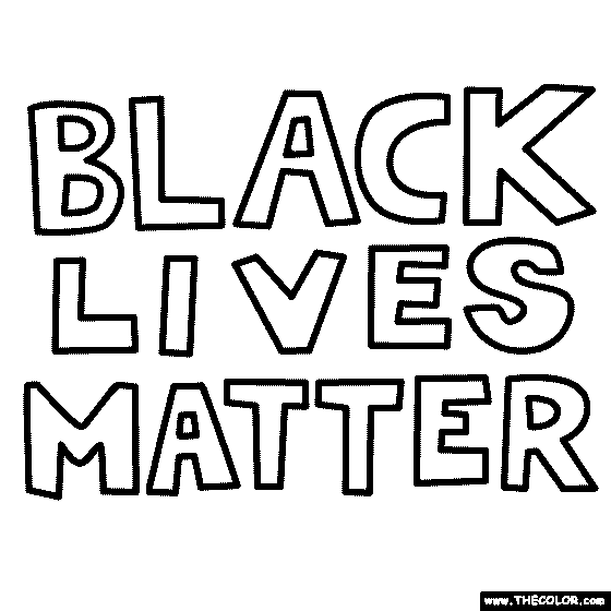 BLM Poster Coloring Page