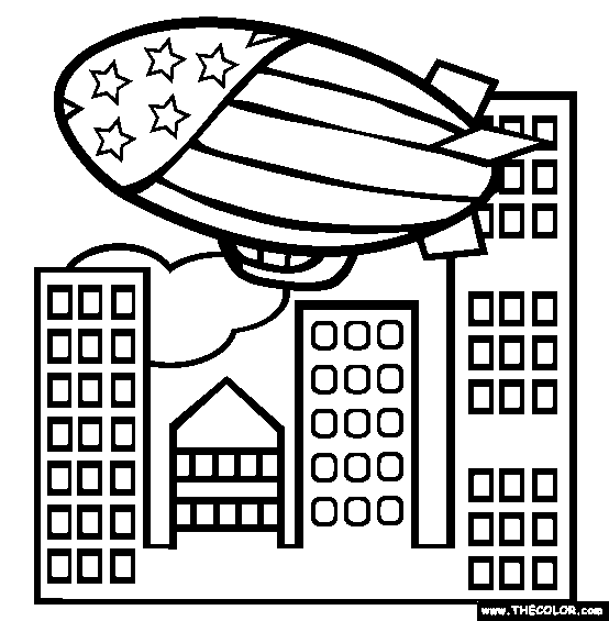 Blimp Coloring Page