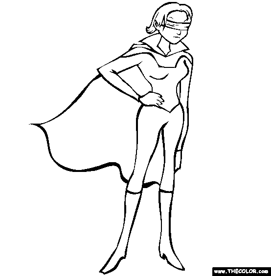 Blindfold Coloring Page