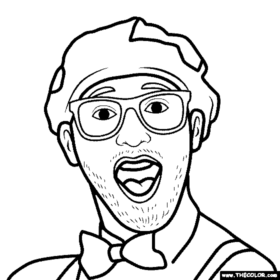 Blippi Coloring Page