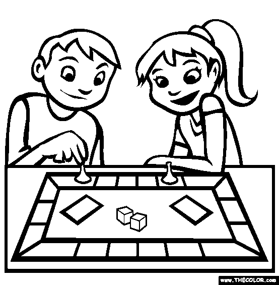Board Game Coloring Page