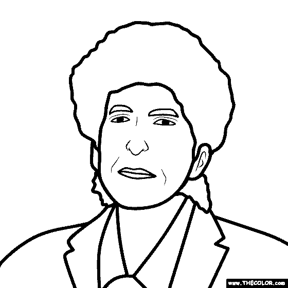 Bob Dylan Coloring Page