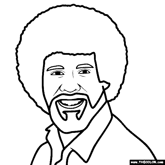 Bob Ross Coloring Pages Printable - Printable Templates
