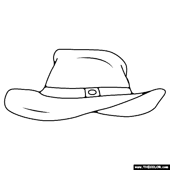 Boho Hat Coloring Page