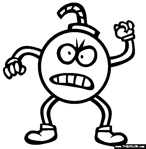 Halloween Bomb Costume Online Coloring Page