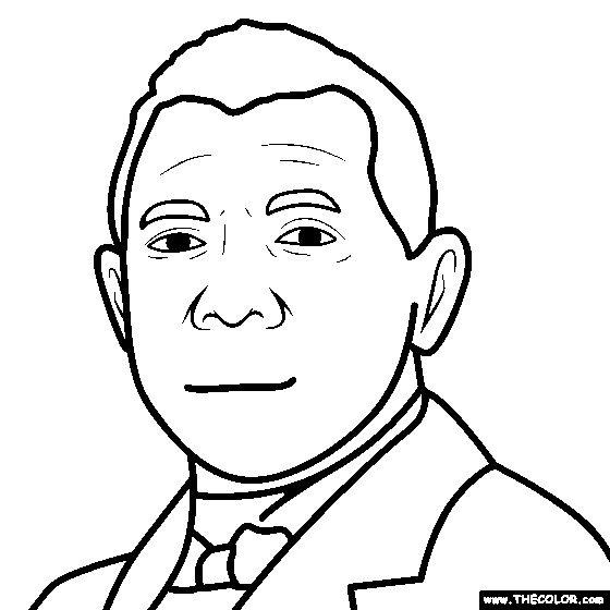 Booker T. Washington Coloring Page