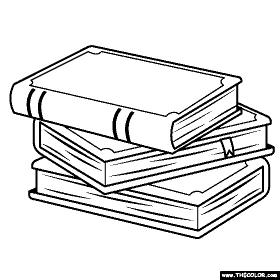 Books Coloring Page