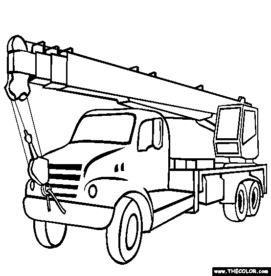 Boom Truck Coloring Page